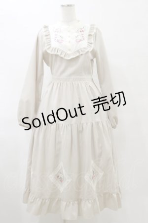 画像: axes femme POETIQUE / ブロッキングベリー刺繍ワンピース M ベージュ H-25-07-23-075-AX-OP-NS-ZH