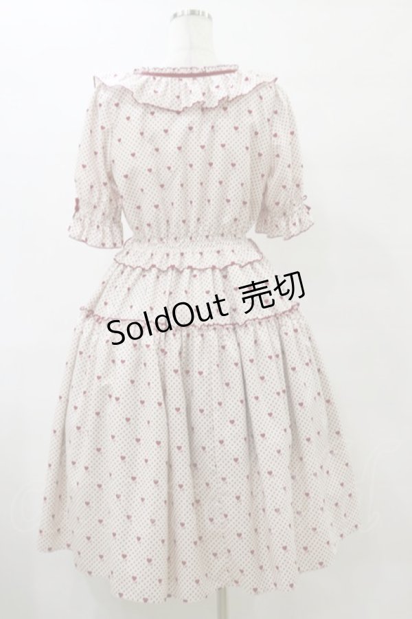 画像2: Melody BasKet / Melody BasKet×青木美沙子　Little dot heartワンピース M オフ/レッド H-25-07-23-077-LO-OP-NS-ZH (2)
