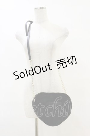 画像: m petit by misako / サンリオキャラクターズコラボ クロミ ハートポシェット  ブラック H-25-07-23-019-LO-BG-NS-ZH