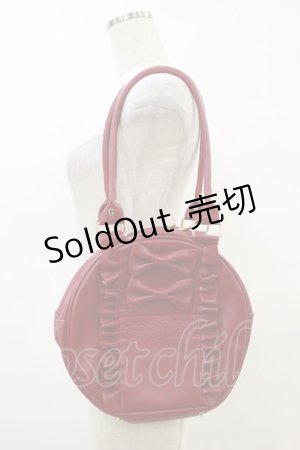 画像: axes femme kawaii / ツインリボンラウンドバッグ  レッド H-25-07-23-024-AX-BG-NS-ZH