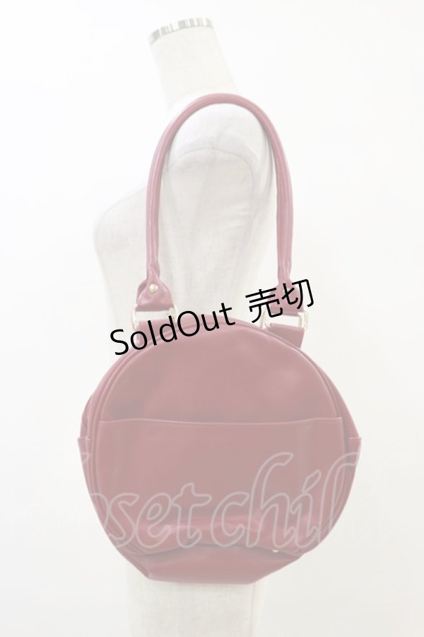 画像2: axes femme kawaii / ツインリボンラウンドバッグ  レッド H-25-07-23-024-AX-BG-NS-ZH (2)