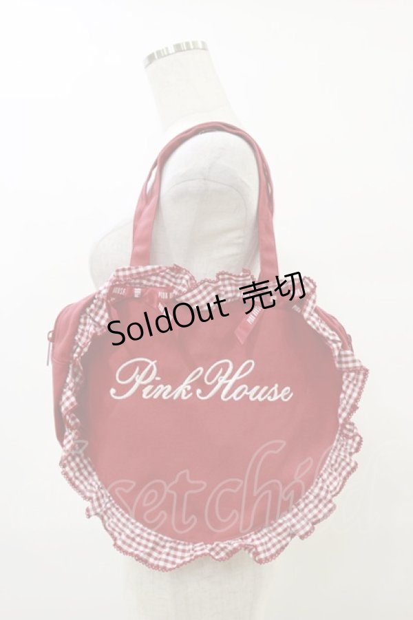 画像1: PINK HOUSE / PINK HOUSE × misako aoki ハートバッグ  レッド H-25-07-23-029-LO-BG-NS-ZH (1)