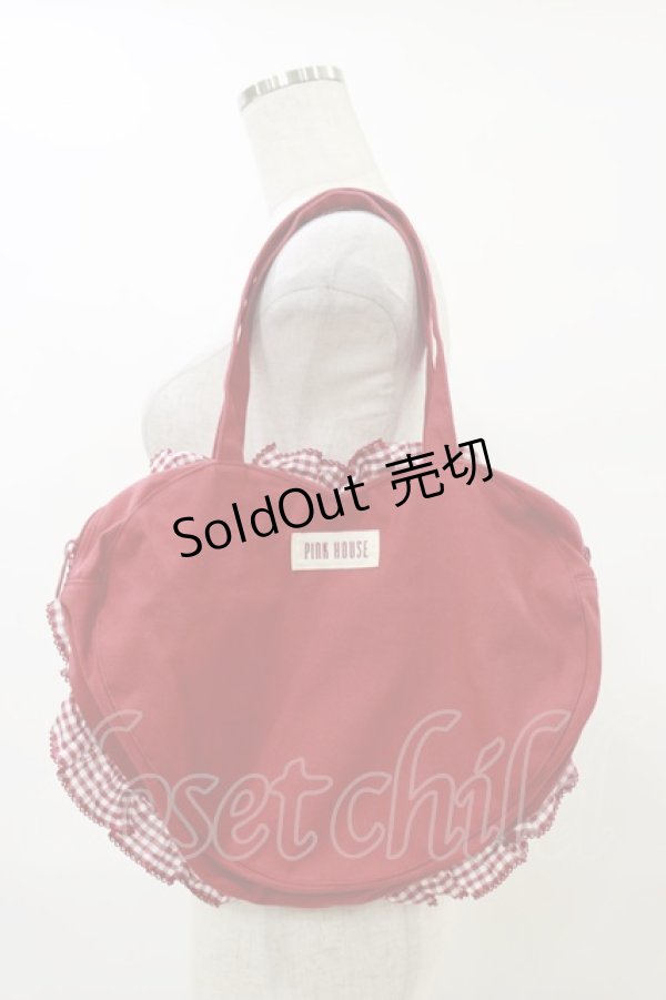 画像2: PINK HOUSE / PINK HOUSE × misako aoki ハートバッグ  レッド H-25-07-23-029-LO-BG-NS-ZH (2)