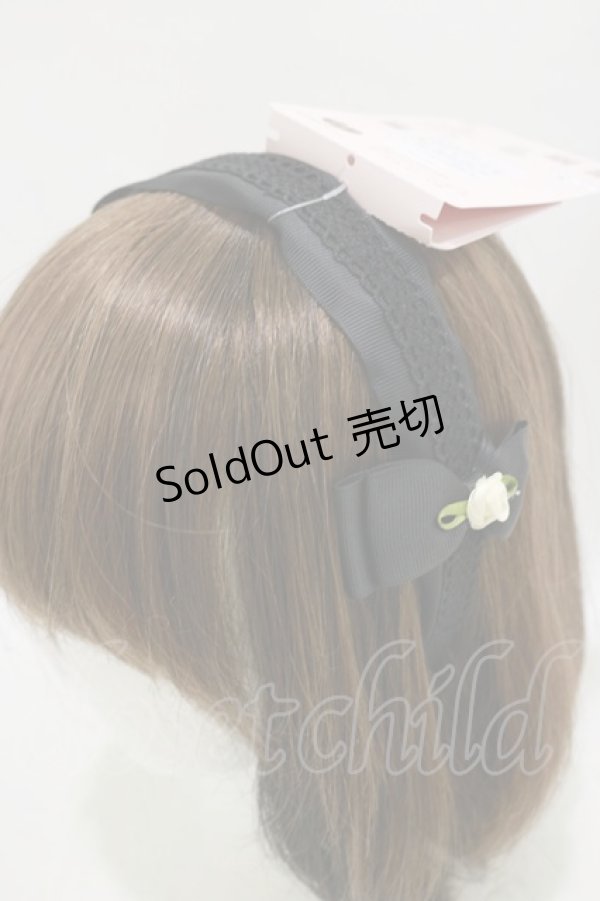 画像1: m petit by misako / NINA'sコラボ AM*NIフラワーカチューシャ  ブラック H-25-07-23-006-LO-AC-NS-ZH (1)