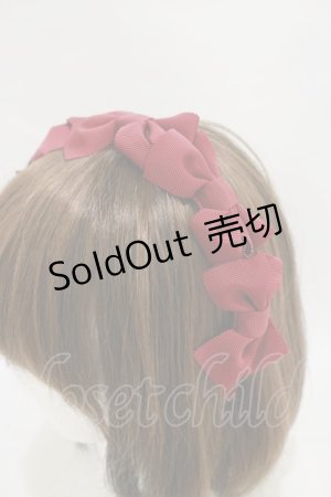 画像: Melody BasKet / リボンいっぱいカチューシャ  レッド H-25-07-23-007-LO-AC-NS-ZH