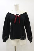 画像1: axes femme / ブローチ付セーラーニット Free ブラック H-25-07-23-040-AX-TO-NS-ZT0726H (1)