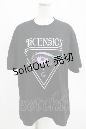 画像: LISTEN FLAVOR / 宇宙の瞳ビッグTシャツ  ブラック H-25-07-24-039-PU-TO-KB-ZH