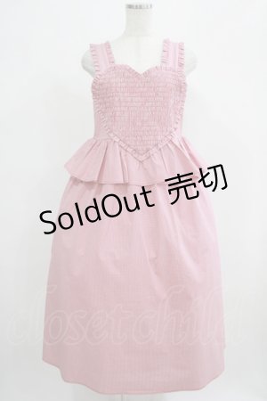 画像: Candy Stripper / MY SWEET GINGHAM CHECK ONE-PIECE  レッド H-25-07-24-005-PU-OP-KB-ZH