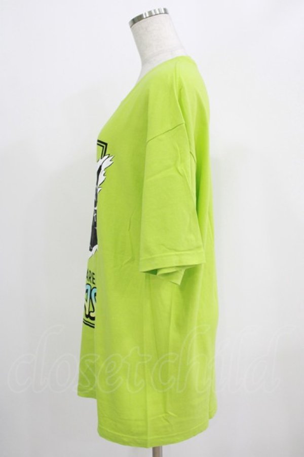 画像2: LISTEN FLAVOR / アサシンキャットビッグTシャツ  ライム H-25-07-24-040-PU-TO-KB-ZT490 (2)