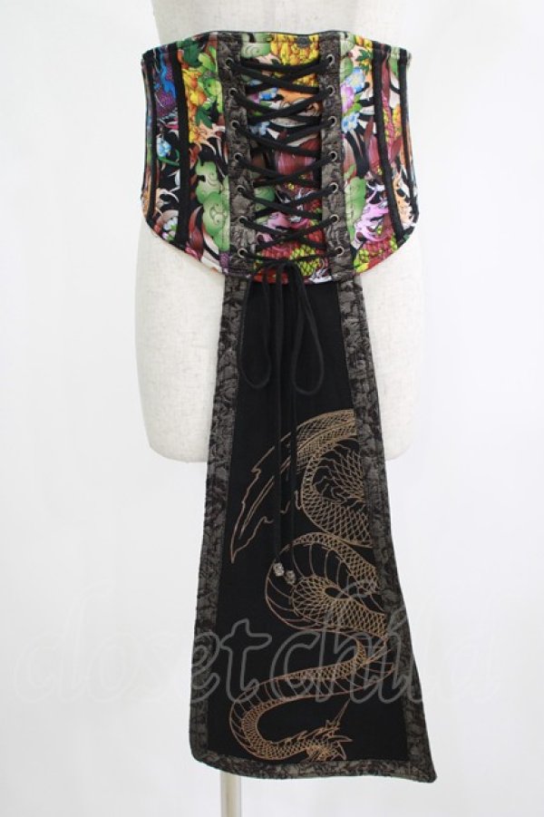 画像1: Qutie Frash / 2017パティキュラ限定 コルセット  ブラック×ネオン H-25-11-16-008-QU-TO-KB-ZH (1)