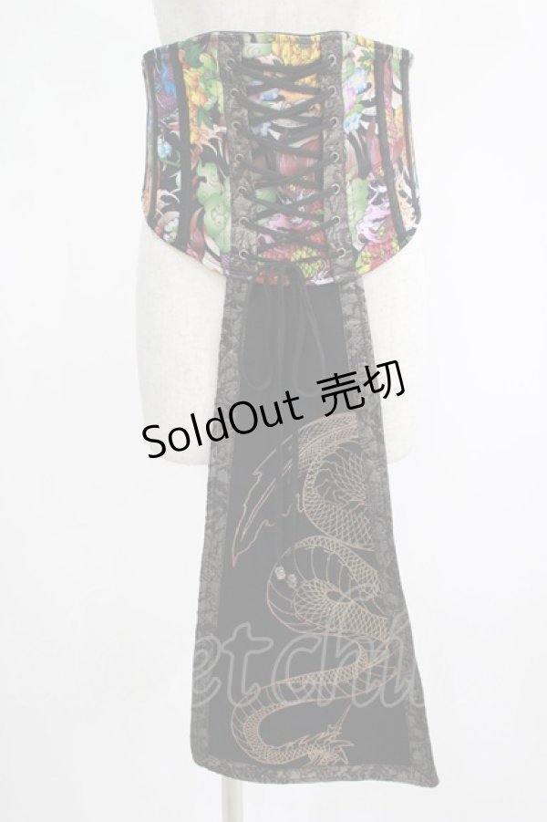 画像1: Qutie Frash / 2017パティキュラ限定 コルセット  ブラック×ネオン H-25-11-16-008-QU-TO-KB-ZH (1)