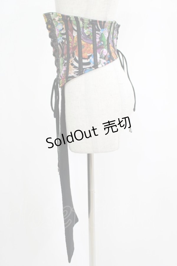 画像2: Qutie Frash / 2017パティキュラ限定 コルセット  ブラック×ネオン H-25-11-16-008-QU-TO-KB-ZH (2)