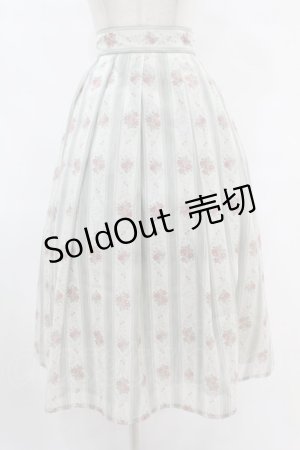 画像: an another angelus / シアーストライプ花柄タックスカート Free MINT H-25-07-24-1042-CA-SK-NS-ZH