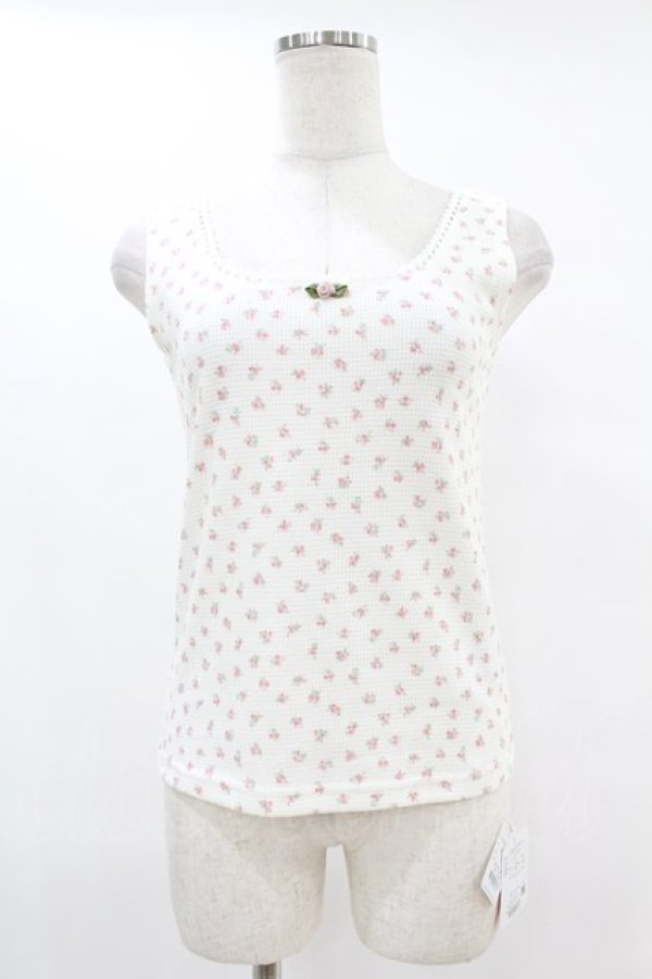 画像1: Fi.n.t / ローズモチーフ付き小花柄タンクトップ Free PINK H-25-07-24-1050-CA-TO-NS-ZH (1)