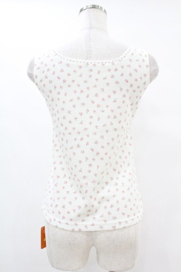 画像2: Fi.n.t / ローズモチーフ付き小花柄タンクトップ Free PINK H-25-07-24-1050-CA-TO-NS-ZH (2)