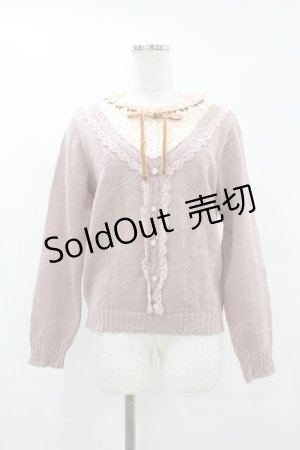 画像: axes femme / 重ね着風ニットプルオーバー M ピンク H-25-07-24-1062-AX-TO-NS-ZH