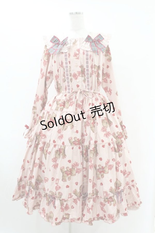 画像1: PINK HOUSE / PINK HOUSE×misako＆einkoラブリボンベアプリントミディワンピース Free ピンク H-25-07-24-1013-LO-OP-NS-ZH (1)