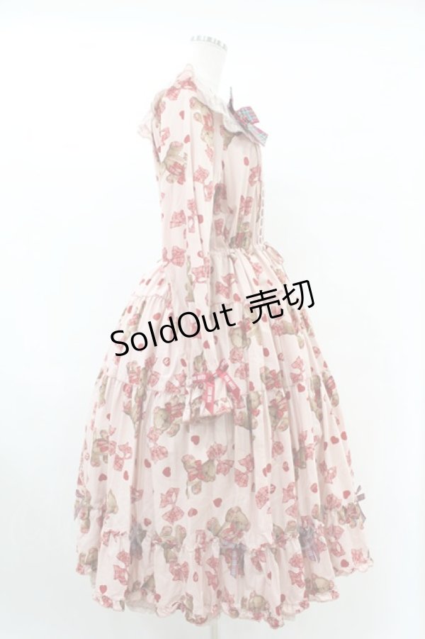 画像3: PINK HOUSE / PINK HOUSE×misako＆einkoラブリボンベアプリントミディワンピース Free ピンク H-25-07-24-1013-LO-OP-NS-ZH (3)