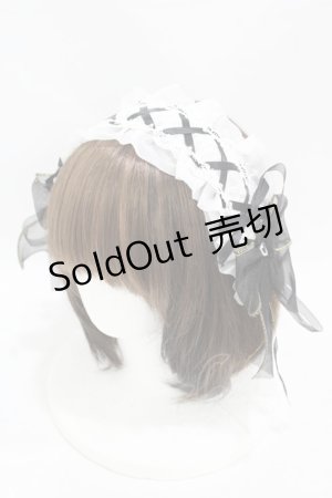 画像: Snowdrop to Saint Maria（海外ロリータブランド） / シースルーレースヘッドドレス  オフ/ブラック H-25-07-24-1003-0-AC-NS-ZH