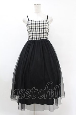 画像: an another angelus / チェックコンビチュールキャミワンピース Free BLACK H-25-07-24-1018-CA-OP-NS-ZH