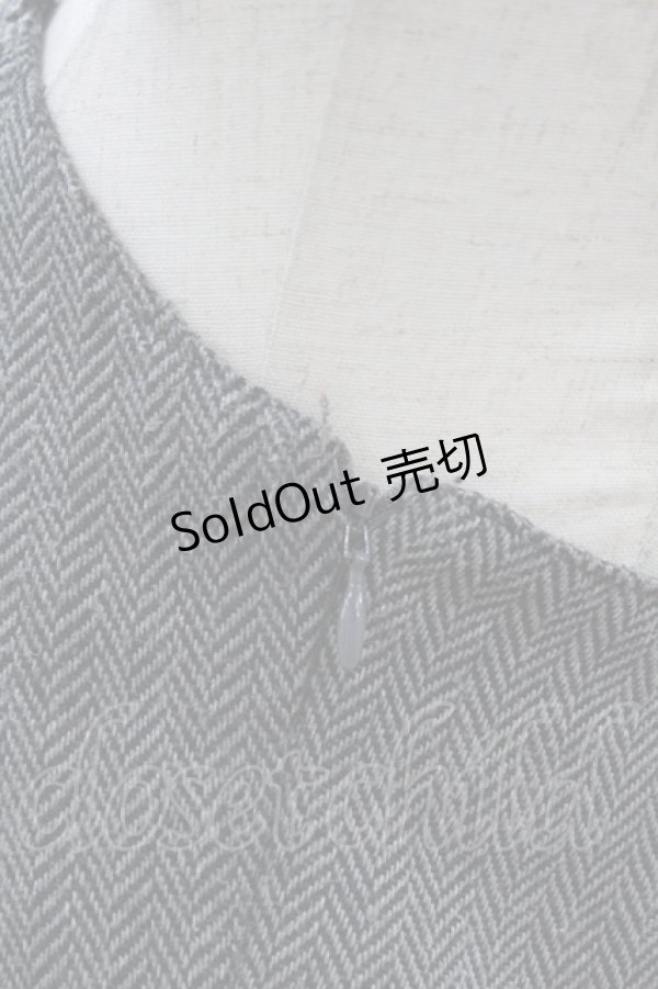 画像3: an another angelus / サイド釦ヘリンボーンフレアージャンパースカート Free GRAY H-25-07-24-1019-CA-OP-NS-ZH (3)