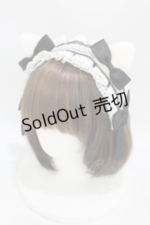 画像: NOVESSEL / A'GEM/9 × .kom「NOVESSEL/リボンレースヘッドドレス  オフ/ブラック H-25-07-24-1004-0-AC-NS-ZH