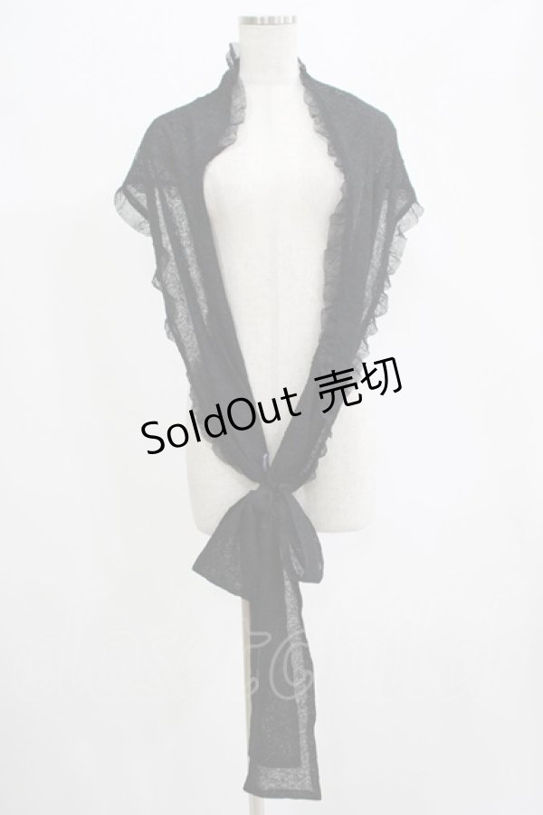 画像3: Moi-meme-Moitie / ネットリボンストール  黒 H-25-07-24-069-MO-ZA-KB-ZH (3)