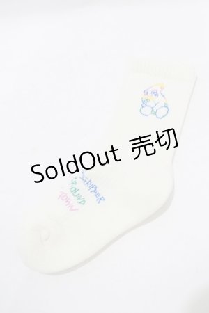 画像: Candy Stripper / RIB SOCKS  オフホワイト H-25-07-24-071-PU-ZA-KB-ZH