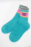 画像1: Candy Stripper / RIB SOCKS  ブルー H-25-07-24-074-PU-ZA-KB-ZH (1)