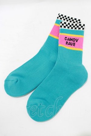 画像: Candy Stripper / RIB SOCKS  ブルー H-25-07-24-074-PU-ZA-KB-ZH