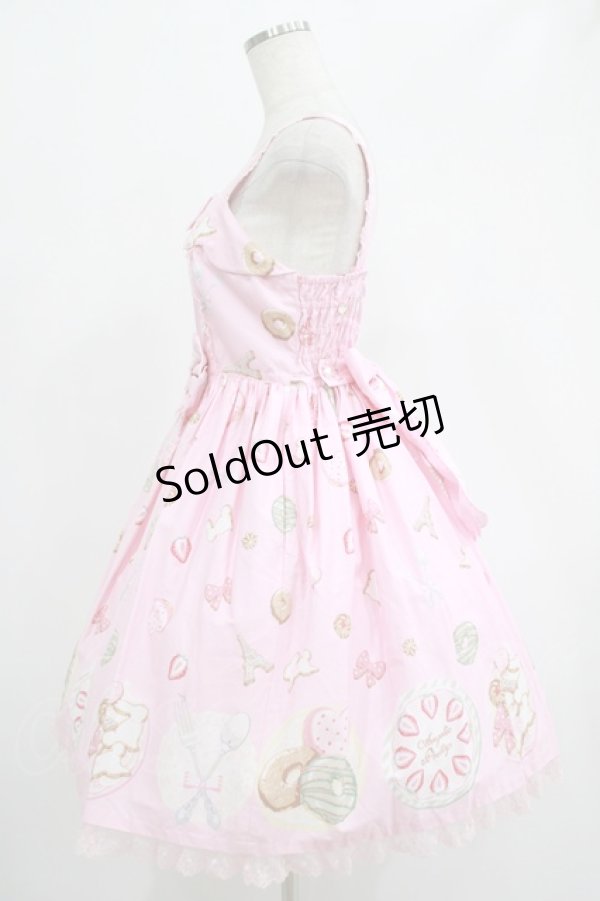 画像2: Angelic Pretty / ア・ラ・カルトティータイムおでかけジャンパースカート Free ピンク H-25-07-25-004-AP-OP-NS-ZH (2)