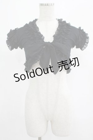 画像: JESUS DIAMANTE / シフォンフリルボレロ Free ブラック H-25-07-25-042-JE-TO-NS-ZH