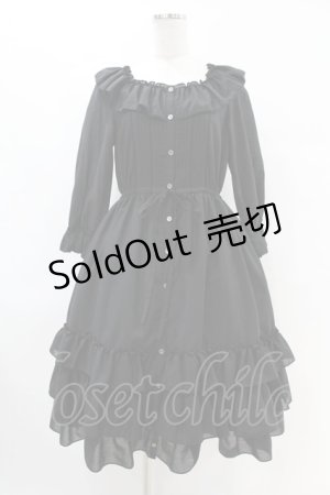 画像: Melody BasKet / フリルワンピース  ブラック H-25-07-25-1026-LO-OP-KB-ZH
