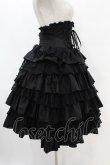 画像3: ATELIER PIERROT / Layered Petals Corset Skirt  ブラック H-25-07-25-1027-EL-SK-KB-ZH (3)