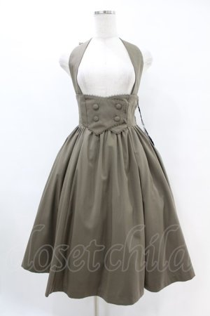 画像: Sheglit / "Earl Grey"コルセットロングスカート  モスグリーン H-25-07-25-1029-EL-SK-KB-ZH