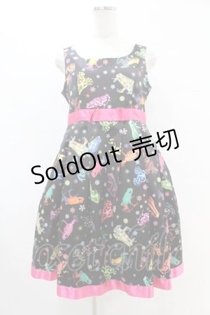 画像: pays des fees  / ヤドクガエルミニワンピース 11号 黒 H-25-07-25-1030-PU-OP-KB-ZH