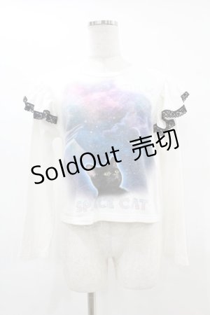 画像: MILK / SPACE CATフリル  ホワイト H-25-07-25-1048-ML-TO-KB-ZH