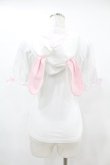 画像2: PUTUMAYO / うさ耳フードカットソー  白 H-25-07-25-1049-PT-TO-KB-ZH (2)