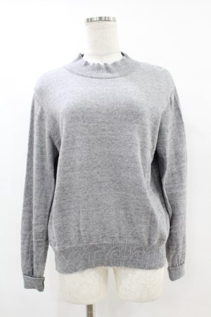 画像: Jane Marple Dans Le Salon / Cotton-cashmere bow-ribbon turtleneck  ミックスグレー H-25-07-25-1052-JM-TO-KB-ZH