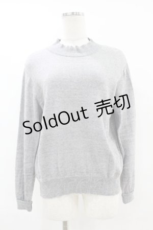 画像: Jane Marple Dans Le Salon / Cotton-cashmere bow-ribbon turtleneck  ミックスグレー H-25-07-25-1052-JM-TO-KB-ZH