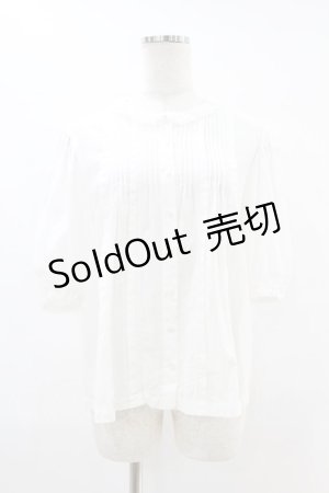 画像: Jane Marple / レースピンタックブラウス  オフホワイト H-25-07-25-1012-JM-BL-KB-ZH