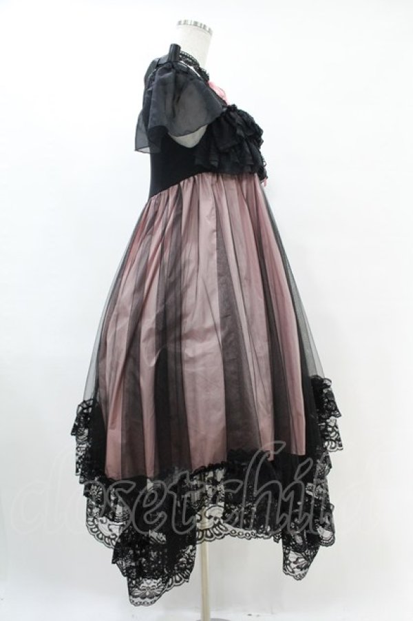 画像3: MR corset / レースアップホルタードレス  黒×ピンク H-25-07-25-1023-PU-OP-KB-ZH (3)