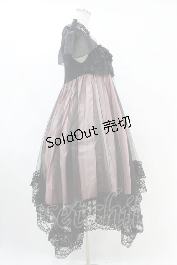 画像3: MR corset / レースアップホルタードレス  黒×ピンク H-25-07-25-1023-PU-OP-KB-ZH (3)