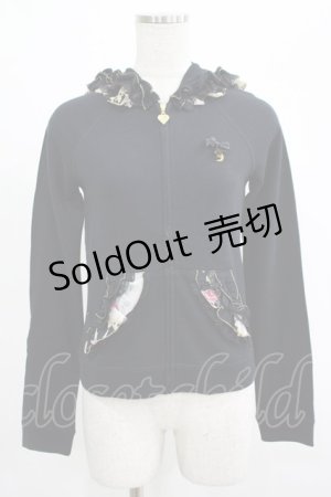 画像: JESUS DIAMANTE / シフォンフリルパーカー Free ブラック H-25-07-25-059-JE-TO-NS-ZH