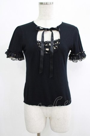 画像: JESUS DIAMANTE / ドットシフォンフリルトップス Free ブラック H-25-07-25-067-JE-TO-NS-ZH