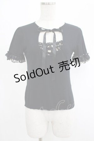 画像: JESUS DIAMANTE / ドットシフォンフリルトップス Free ブラック H-25-07-25-067-JE-TO-NS-ZH