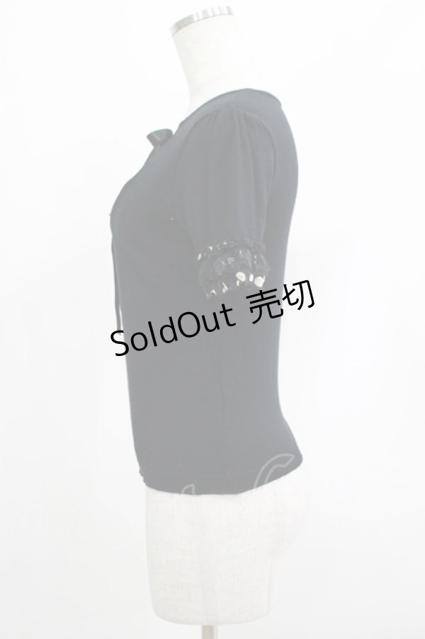 画像2: JESUS DIAMANTE / ドットシフォンフリルトップス Free ブラック H-25-07-25-067-JE-TO-NS-ZH (2)