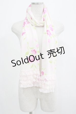 画像: JESUS DIAMANTE / ぼかし薔薇マフラー  ピンク H-25-07-25-079-JE-ZA-NS-ZH