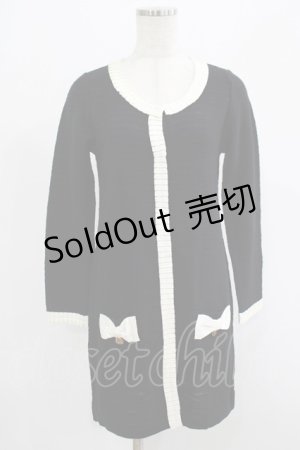 画像: JESUS DIAMANTE / ハートチャームニットワンピース 38 ブラック H-25-07-25-012-JE-OP-NS-ZH