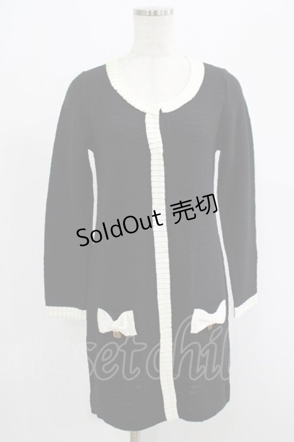 画像1: JESUS DIAMANTE / ハートチャームニットワンピース 38 ブラック H-25-07-25-012-JE-OP-NS-ZH (1)